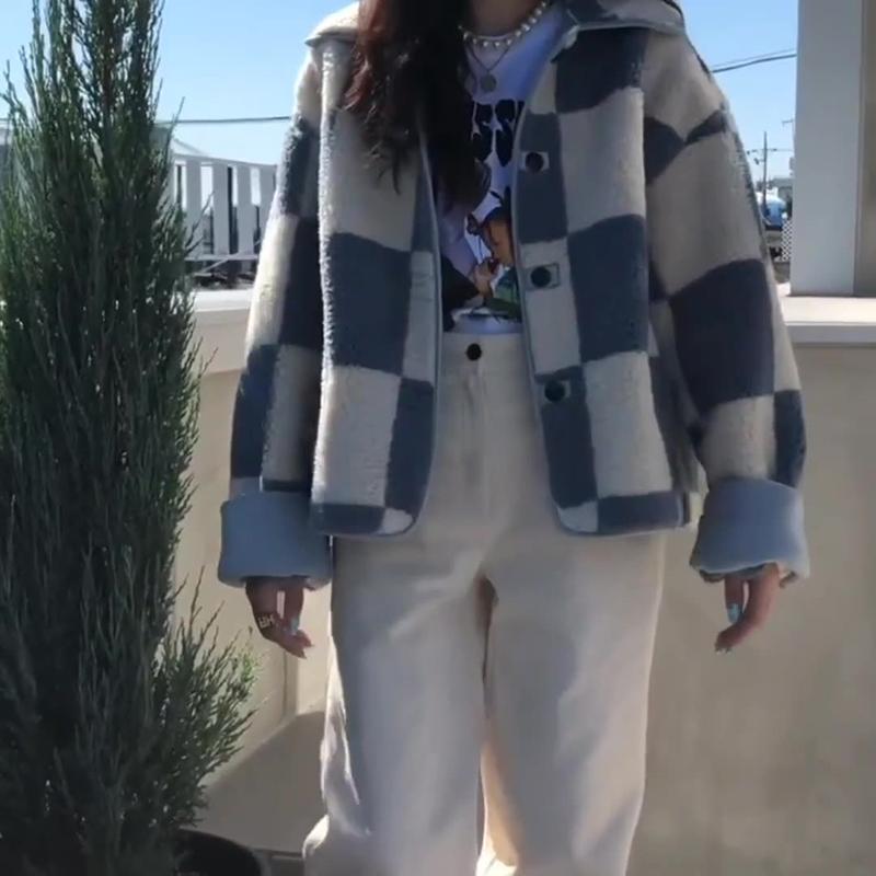 Women' Jackets Coat Autumn 2023 Winter Jacket Women Cardigan Basic Hit The Color Lattice Fashion Loose Blouses Clothing Outerwear, Blue
Women' Jackets Coat Autumn 2023 Winter Jacket Women Cardigan Basic Hit The Color Lattice Fashion Loose Blouses Clothing Outerwear, Blue
