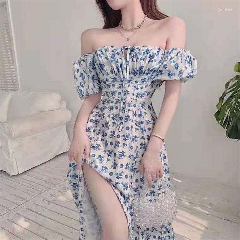 Casual Dresses Women Floral Off Shoulder Dress Summer Sexy High Split Puff Sleeve Maxi Female Elegant Lace Up Party Long Vestidos, Picture shown
Casual Dresses Women Floral Off Shoulder Dress Summer Sexy High Split Puff Sleeve Maxi Female Elegant Lace Up Party Long Vestidos, Picture shown