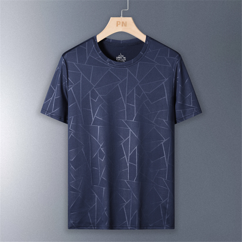 Men's T-Shirts Summer T-shirt Men Breathable Cool Tshirt Summer Short Sleeve Shirt O-neck Tops Tees Fashion Casual Geometric Line Print 230413