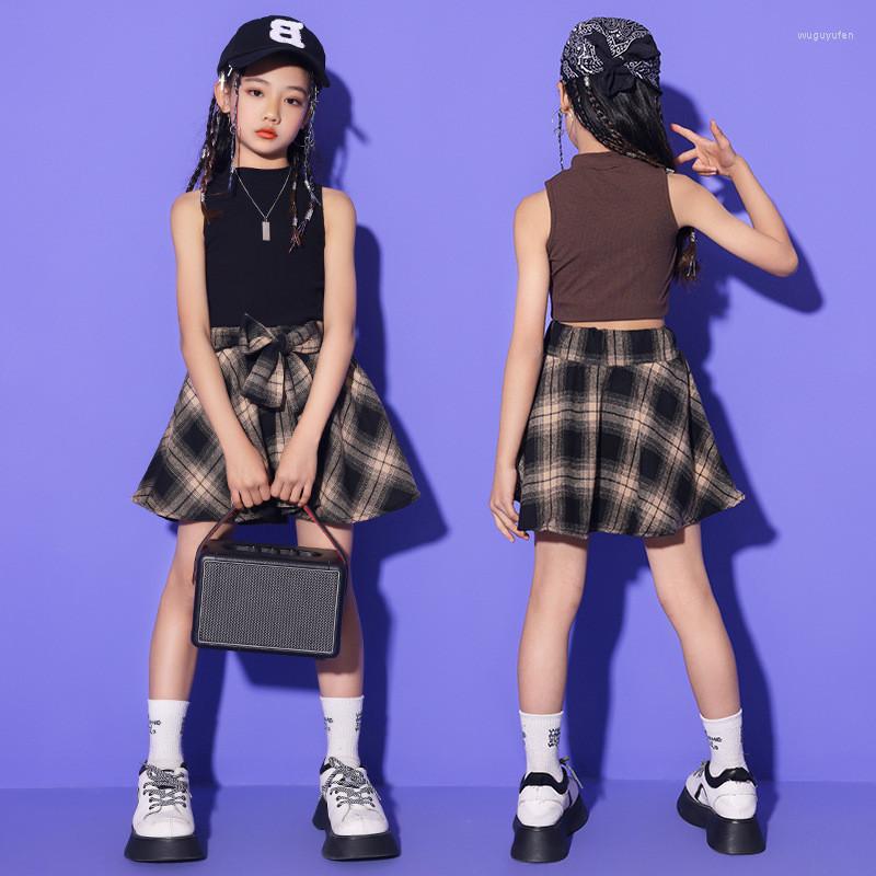 Stage Wear Hip Hop Clothing Kids Sleeveless Top Plaid Skirt Street Dance Costume Teenager Ballroom Dancing Girls Clothes 10 12 Y, Black tank top
Stage Wear Hip Hop Clothing Kids Sleeveless Top Plaid Skirt Street Dance Costume Teenager Ballroom Dancing Girls Clothes 10 12 Y, Black tank top
