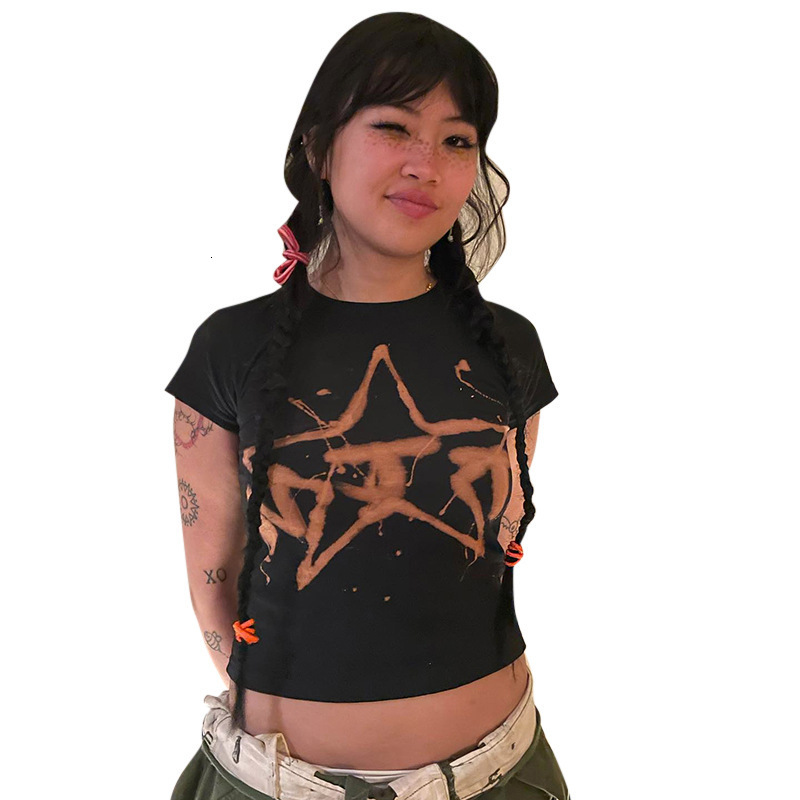 Camisoles Tanks Xingqing 2000s Star Print Crop Top Women Short Sleeve Graphic T Shirts Baby Tee y2k Clothes Fairy Grunge Vest Goth Clothing 230412, Black
Camisoles Tanks Xingqing 2000s Star Print Crop Top Women Short Sleeve Graphic T Shirts Baby Tee y2k Clothes Fairy Grunge Vest Goth Clothing 230412, Black