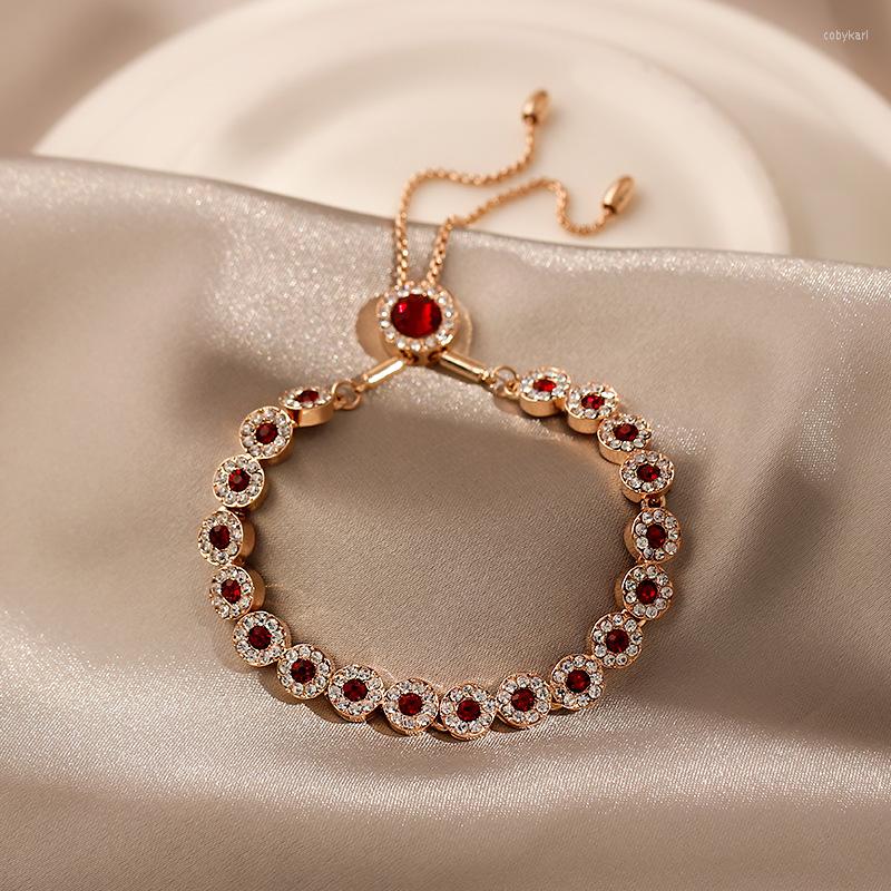 Strand 2023 Korean Red Crystal Retro Bracelet Simple Elegant Sweet Cute Women's Jewelry
Strand 2023 Korean Red Crystal Retro Bracelet Simple Elegant Sweet Cute Women's Jewelry