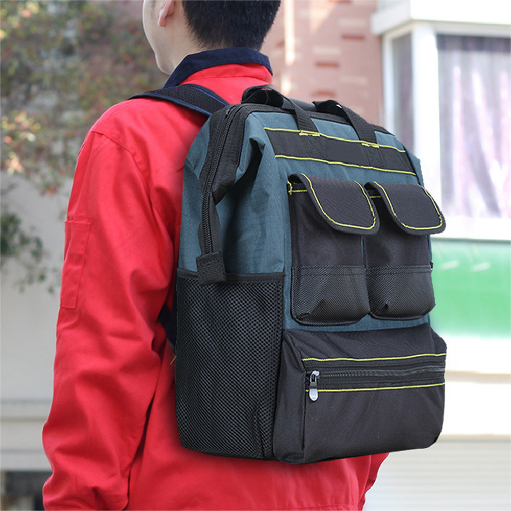 Tool Bag Oxford Cloth Electrician Elevator Repair Belt Hardware Tool Storage Large Capacity Travel Shoulder Tool Backpack Toolbag 230413