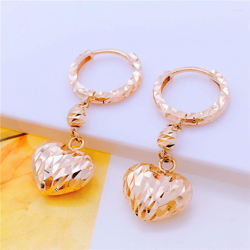 Dangle Earrings Creative 585 Purple Gold Plated 14K Rose Shiny Heart For Women Simple Sweet Romantic Wedding Jewelry Gift
Dangle Earrings Creative 585 Purple Gold Plated 14K Rose Shiny Heart For Women Simple Sweet Romantic Wedding Jewelry Gift