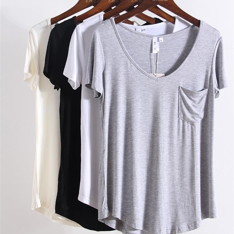 Women's T-Shirt S- Women T-shirt Casual Solid Modal V Neck Short Sleeve T shirts Solid Casual Shirts Top Bottoming Free Style 230413, White
Women's T-Shirt S- Women T-shirt Casual Solid Modal V Neck Short Sleeve T shirts Solid Casual Shirts Top Bottoming Free Style 230413, White