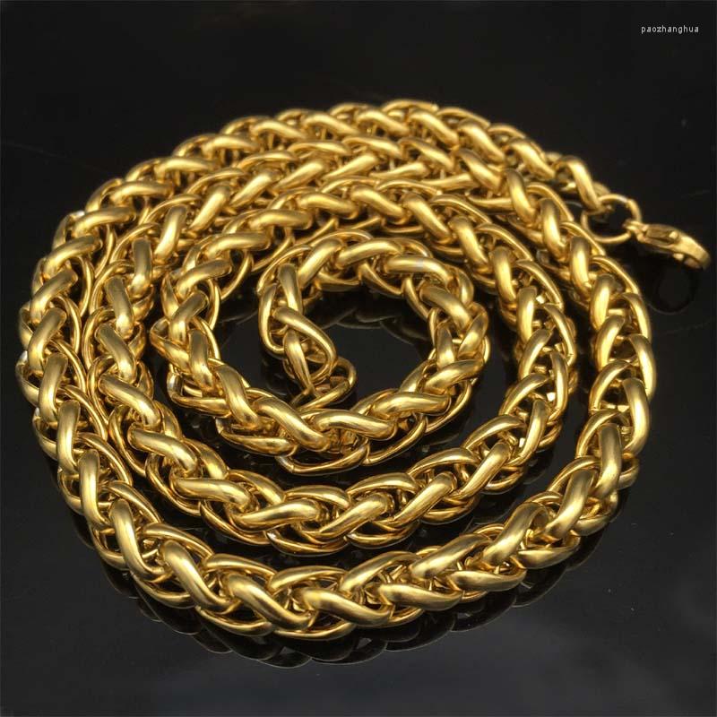 Chains Fashion 8mm Mens Womens Boys Yellow Simple Solid Gold Color Necklace Braid Wheat Style Chain
Chains Fashion 8mm Mens Womens Boys Yellow Simple Solid Gold Color Necklace Braid Wheat Style Chain