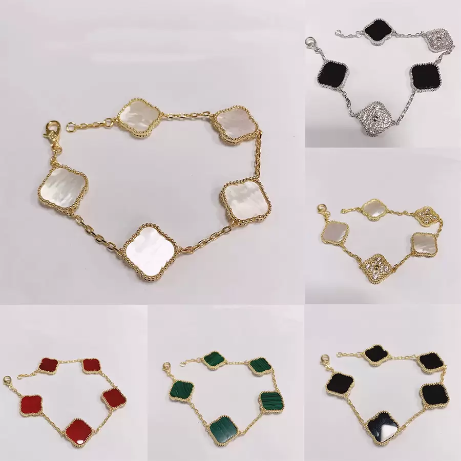 925 silver Designer Lucky Elegant Charm Bracelet Cleef Fashion Vintage 5 motifs Bracelets Clover Leaf Necklace Luxury Design Wedding Jewelry Van 4/four flower gifts
925 silver Designer Lucky Elegant Charm Bracelet Cleef Fashion Vintage 5 motifs Bracelets Clover Leaf Necklace Luxury Design Wedding Jewelry Van 4/four flower gifts