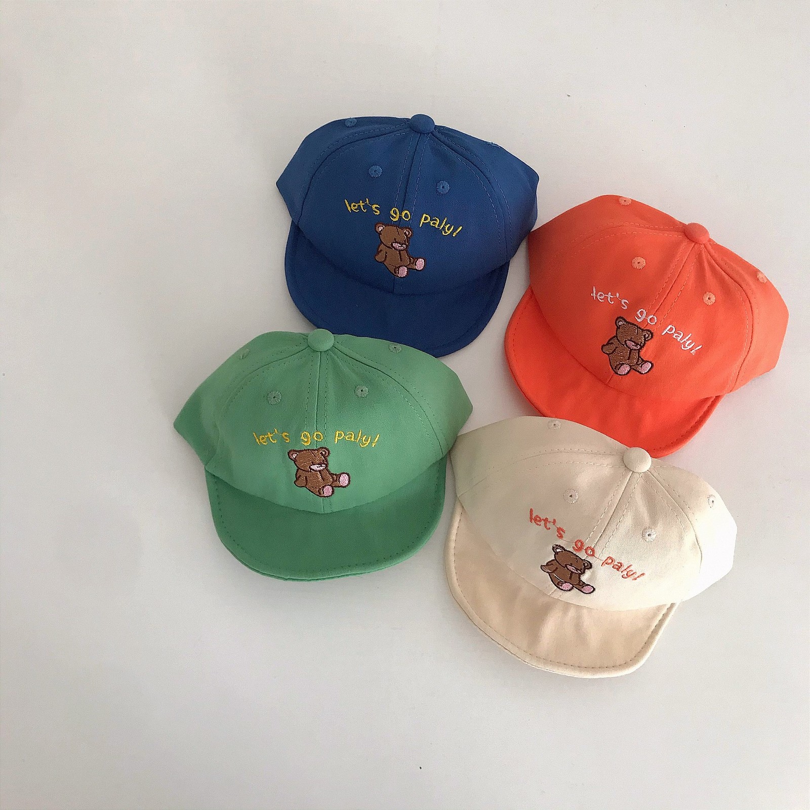 Caps Hats Cute Bear Baby Basketball For Girls Boys Adjustable Kids ed Summer Big Brim Children Sun Accessories 230412