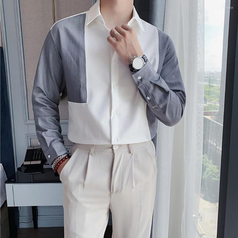 Men's Casual Shirts Fashion Men Shirt Buttons Placket 3D Cutting Autumn Simple Contrast Stitching Top Fine Sewn Work Daily Clothing, Blue
Men's Casual Shirts Fashion Men Shirt Buttons Placket 3D Cutting Autumn Simple Contrast Stitching Top Fine Sewn Work Daily Clothing, Blue