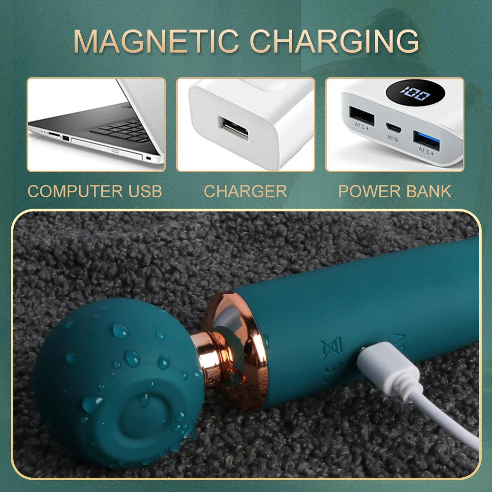 Vibrators Rechargeable Thrusting Powerful Av Magic Wand 3in1 Beating Clitoris G Spot Stimulator Sex Toys Clit Sucker For Women 231113