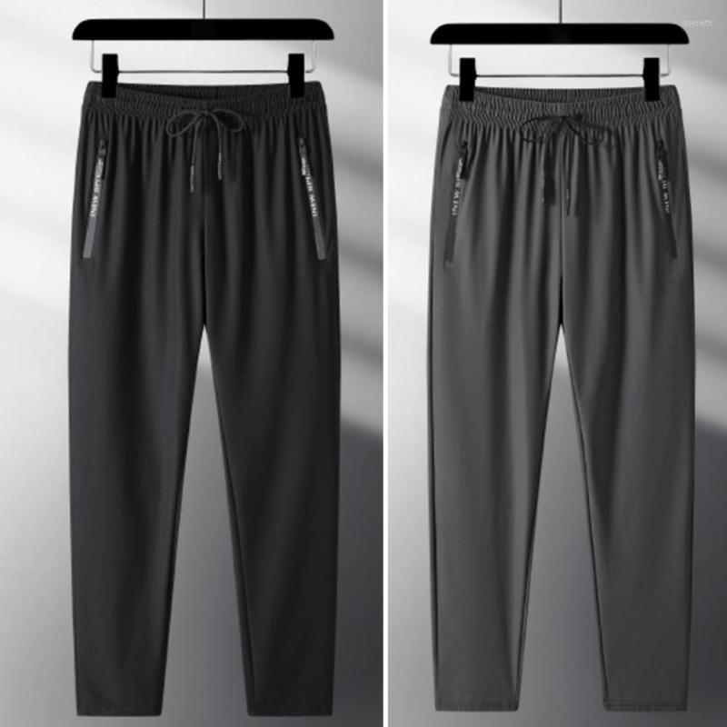 Men's Pants Long Jogging Trousers Mid-rise Elastic Waistband Drawstring Pockets Men Summer Ice Silk Thin Sweatpants Streetwear, Black
Men's Pants Long Jogging Trousers Mid-rise Elastic Waistband Drawstring Pockets Men Summer Ice Silk Thin Sweatpants Streetwear, Black