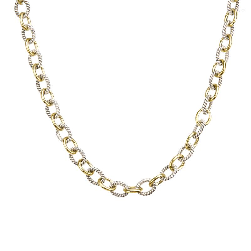 Chains Oval Gold Plated Thick Link Chain For Women Men 18 Inches Classic Pure Silver 925 Necklace Fine Jewelry Accessories Festival
Chains Oval Gold Plated Thick Link Chain For Women Men 18 Inches Classic Pure Silver 925 Necklace Fine Jewelry Accessories Festival