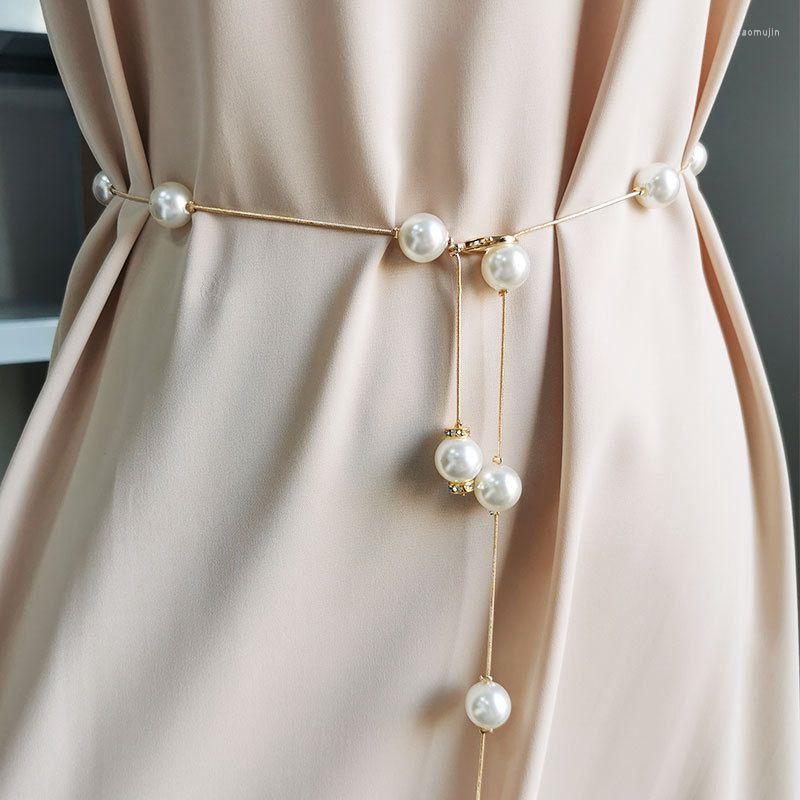 Belts Elegant Pearl Women's Belt Simple Adjustable Metal Thin Chain For Ladies Dress Skinny Waistband Decorative Jewelry, Black
Belts Elegant Pearl Women's Belt Simple Adjustable Metal Thin Chain For Ladies Dress Skinny Waistband Decorative Jewelry, Black