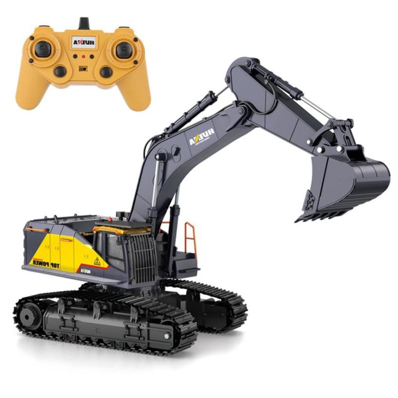 Freeshipping HuiNa 1:14 1592 RC Alloy Excavator 22CH Big RC Trucks Simulation Excavator Remote Control Vehicle Toy for Boys Itjik