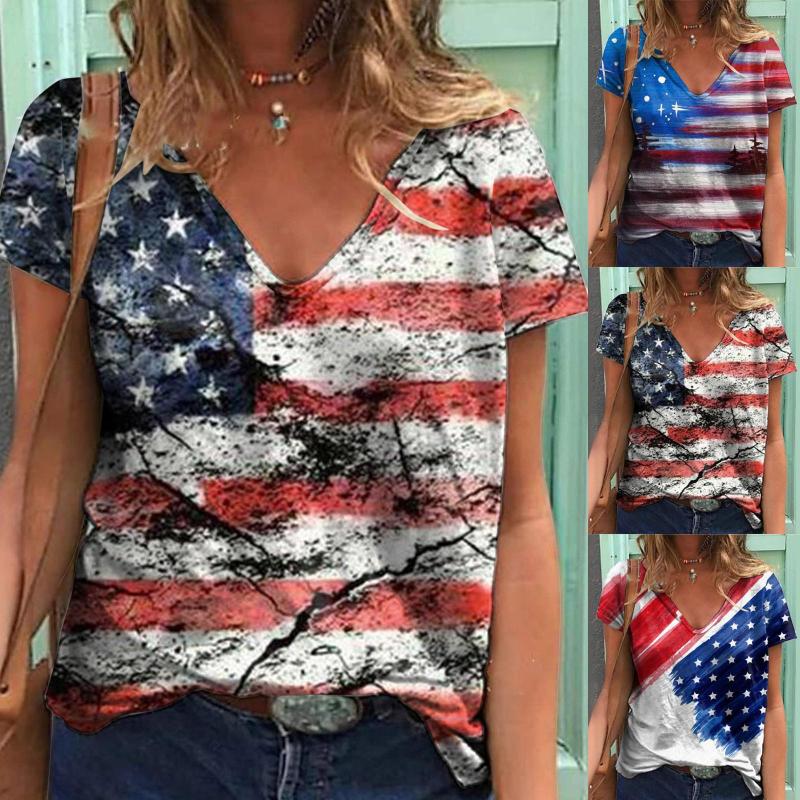 Women' Blouses Independence Day For Women Print Daily Summer Shirts Women' V Neck Tank Tops American 4th Of July Blouse Short, Blue
Women' Blouses Independence Day For Women Print Daily Summer Shirts Women' V Neck Tank Tops American 4th Of July Blouse Short, Blue