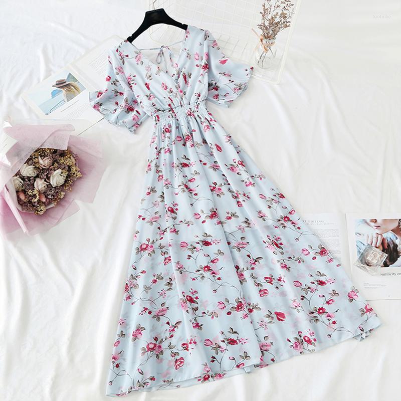 Party Dresses 2023 Women Summer V Neck Floral Print Chiffon Dress High Waist Short Sleeve Ruffle Vestido Female Sexy Backless Beach Long, Flowers 13
Party Dresses 2023 Women Summer V Neck Floral Print Chiffon Dress High Waist Short Sleeve Ruffle Vestido Female Sexy Backless Beach Long, Flowers 13