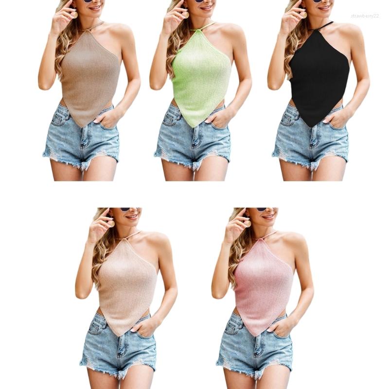 Camisoles & Tanks Women Solid Color Bodycon Crop Top Halter Tie Back Asymmetrical Camisole Vest, Pink
Camisoles & Tanks Women Solid Color Bodycon Crop Top Halter Tie Back Asymmetrical Camisole Vest, Pink