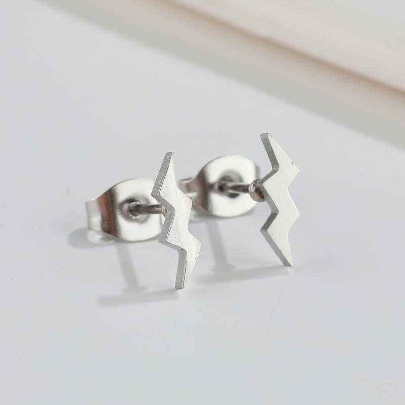 Stud Mini Stainless Steel Earrings Girls Minimalist Jewelry Punk Black Heart Snail Moon Skull Stud Earring Korean Wings Studs Brincos P230411