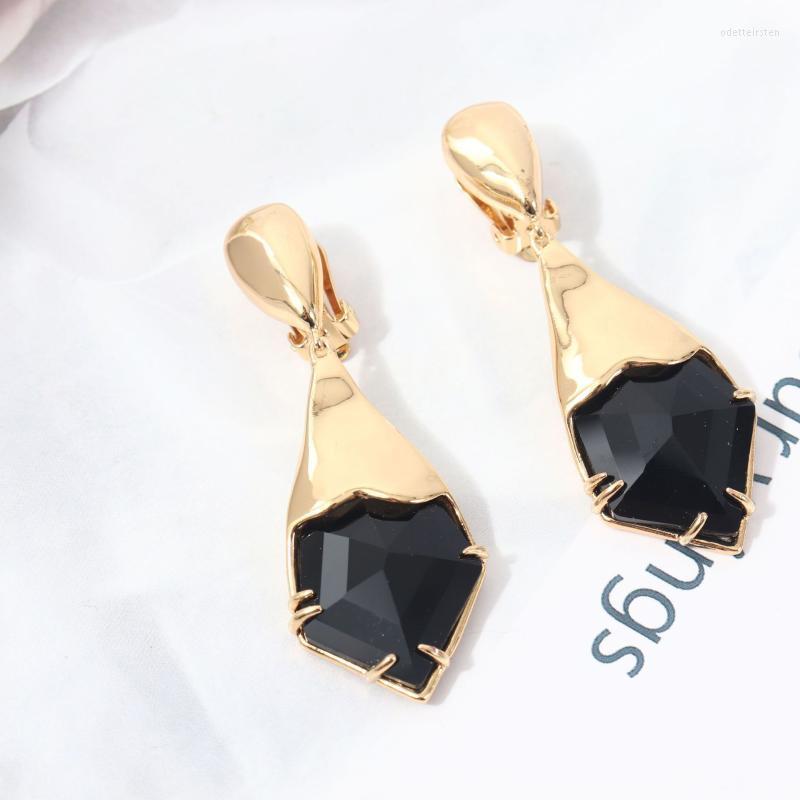 Backs Earrings Clip-on & Screw Back European And American Fashion Gems Inlaid With Real Gold Plated Ear Clips Women's EarringsClip-on Odet22
Backs Earrings Clip-on & Screw Back European And American Fashion Gems Inlaid With Real Gold Plated Ear Clips Women's EarringsClip-on Odet22