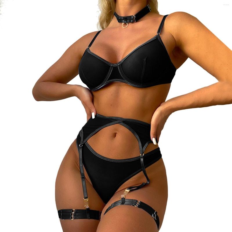 Bras Sets Erotic Lingerie Women Push Up Bra Brief Garter Three Pieces Porno Costumes Sexy Temptation Underwear Lenceria Mujer, Black
Bras Sets Erotic Lingerie Women Push Up Bra Brief Garter Three Pieces Porno Costumes Sexy Temptation Underwear Lenceria Mujer, Black
