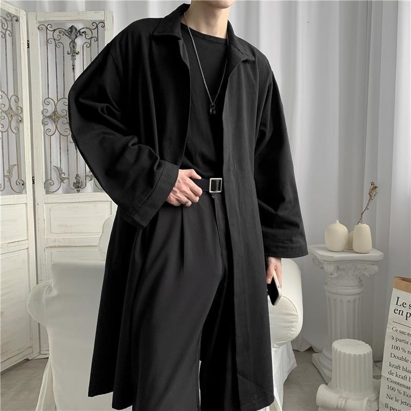 Men's Trench Coats Summer Outerwear Sweatshirts Clothing Style Long Trend Coat Vintage Windbreaker Jacket Overcoat Waistcoat Men 230413Z