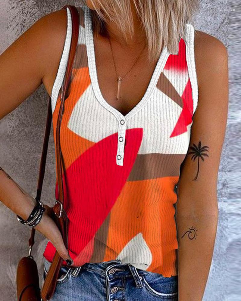 Women's Blouses Ninimour Women Geo Print Button Front Tank Top 2023 V Neck Sleeveless Vest Tops Casual T-Shirts Lady Female, Muticolor
Women's Blouses Ninimour Women Geo Print Button Front Tank Top 2023 V Neck Sleeveless Vest Tops Casual T-Shirts Lady Female, Muticolor