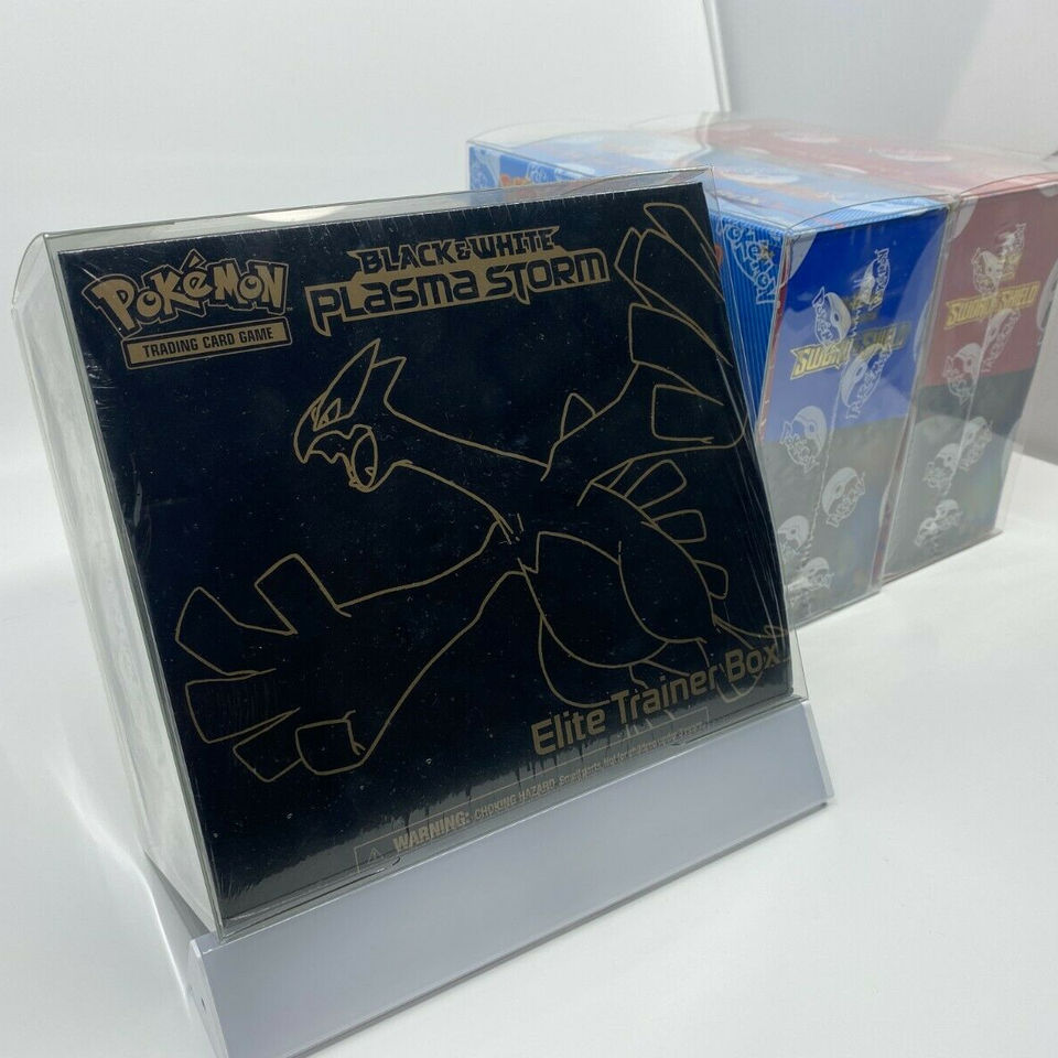 PVC Elite Trainer Box ETB Protector Case Protective Card Display Showcase 5 Pieces Dustproof Clear Plastic Bins Self Assembling