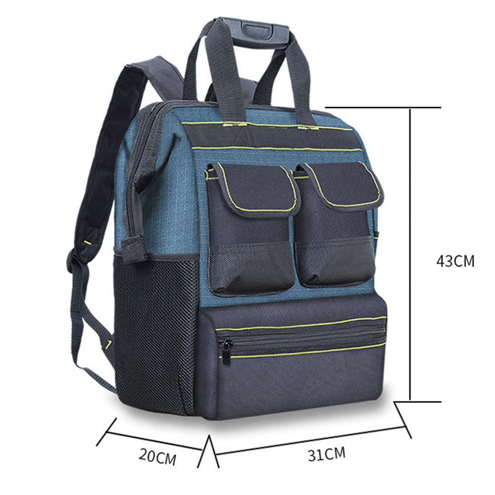 Tool Bag Oxford Cloth Electrician Elevator Repair Belt Hardware Tool Storage Large Capacity Travel Shoulder Tool Backpack Toolbag 230413