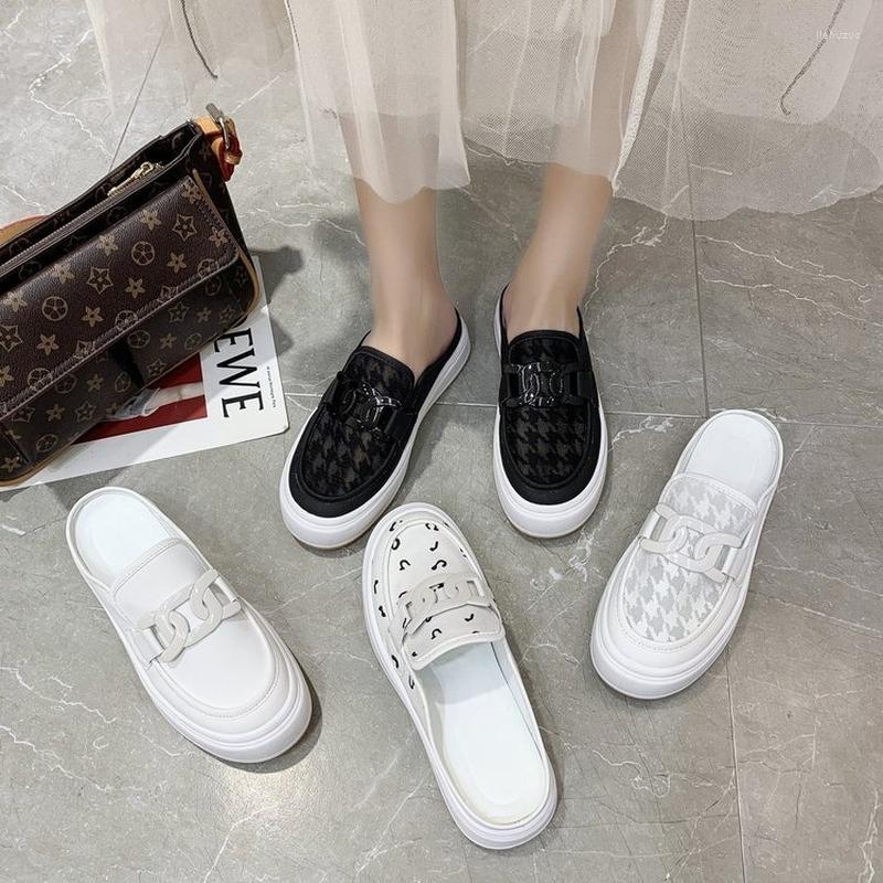 Slippers Women Shoes Korean Version Of Baotou Feet Thick-soled Lazy Flip Flop Platform Summer Autumn Comfortable Black, White
Slippers Women Shoes Korean Version Of Baotou Feet Thick-soled Lazy Flip Flop Platform Summer Autumn Comfortable Black, White