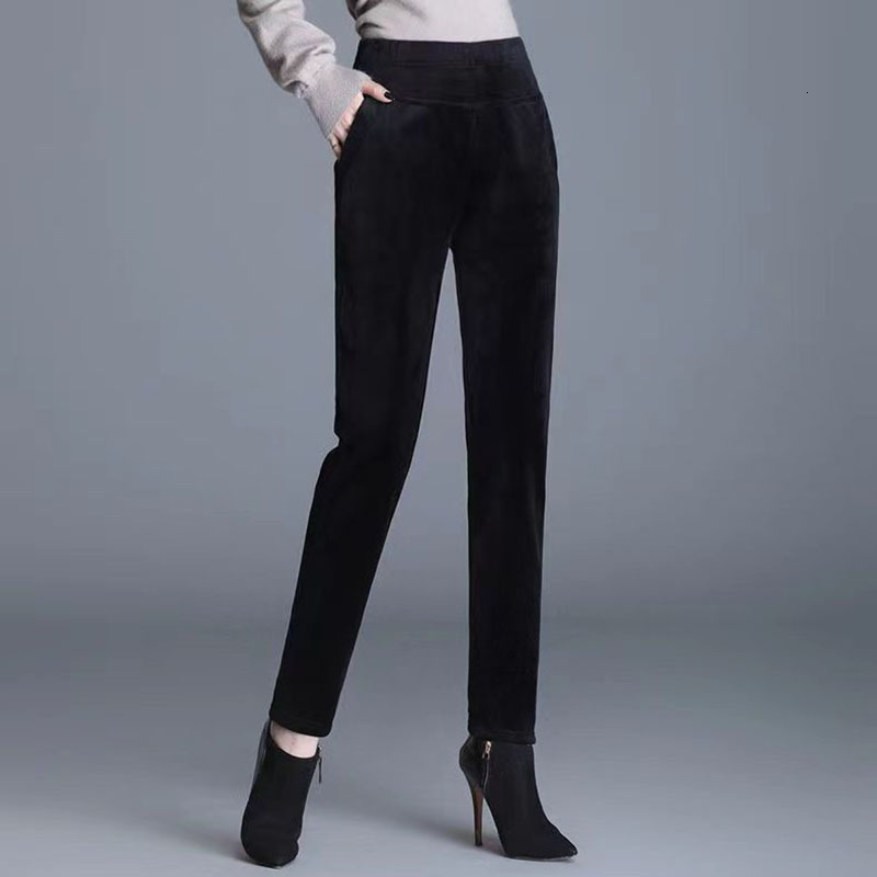Women's Pants Capris Lucyever Autumn Corduroy Pants Women Vintage Elastic High Waist Brown Harem Pants Woman Casual Streetwear Baggy Pants Female