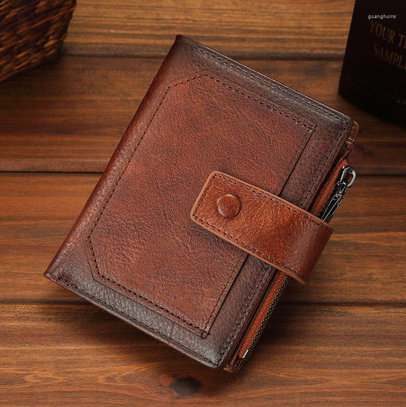 Wallets Top Cowhide Vintage Genuine Leather For Men Vertical Zipper RFID Holder Money Bag Purse Men's Wallet, Brown
Wallets Top Cowhide Vintage Genuine Leather For Men Vertical Zipper RFID Holder Money Bag Purse Men's Wallet, Brown