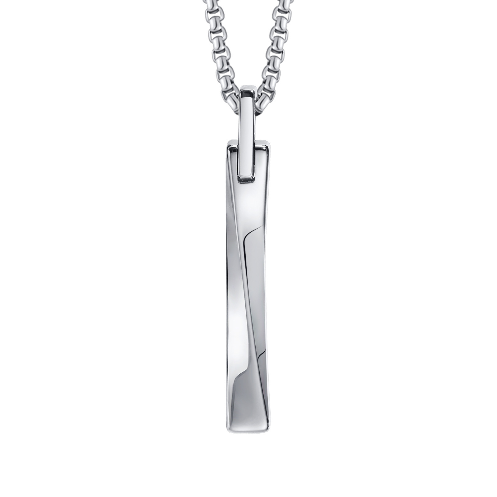 Men's Tungsten Steel Pendant Necklace Bar Charm Perfect Gift for Male Friends Mens Silver Necklace with Pendant Rolo Chain (Stainless Steel ) 3mm 24inch
Men's Tungsten Steel Pendant Necklace Bar Charm Perfect Gift for Male Friends Mens Silver Necklace with Pendant Rolo Chain (Stainless Steel ) 3mm 24inch