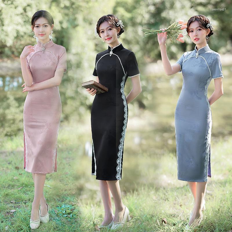 Ethnic Clothing Vintage Slim Dress Chinese Traditional Woman Retro Solid Cheongsam Women Elegant Mandarin Collar Qipao
Ethnic Clothing Vintage Slim Dress Chinese Traditional Woman Retro Solid Cheongsam Women Elegant Mandarin Collar Qipao