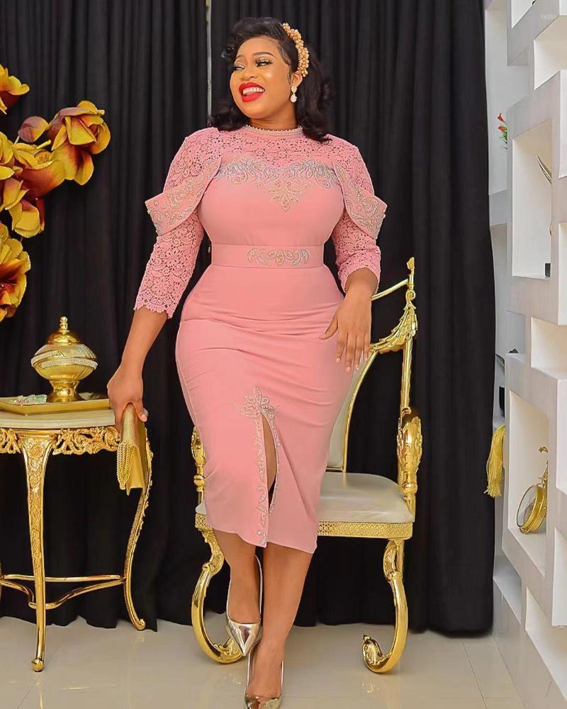 Ethnic Clothing 2023 African Dresses For Women Autumn Three Quarter Sleeve O-neck Yellow White Pink Black Knee-length Dress L-3XL
Ethnic Clothing 2023 African Dresses For Women Autumn Three Quarter Sleeve O-neck Yellow White Pink Black Knee-length Dress L-3XL