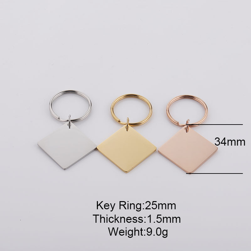 Keychains Lanyards Fnixtar 10Pcs Strip Bar Keychain Mirror Polish Stainless Steel Stamping Blank Keychain For DIY Custom Name Engrave Tags Keychain 23