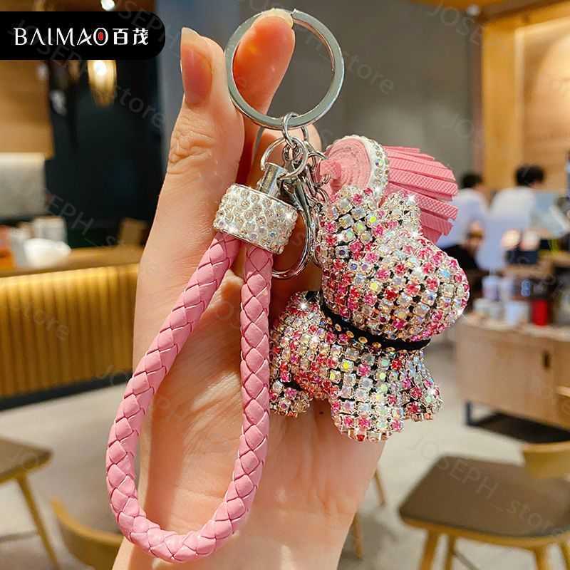 Key Rings Anime Cute Bear Keychain Accessories Chains for Women Men Accesorios Car Accessory Birthday Gift of Bag Pendant J230413