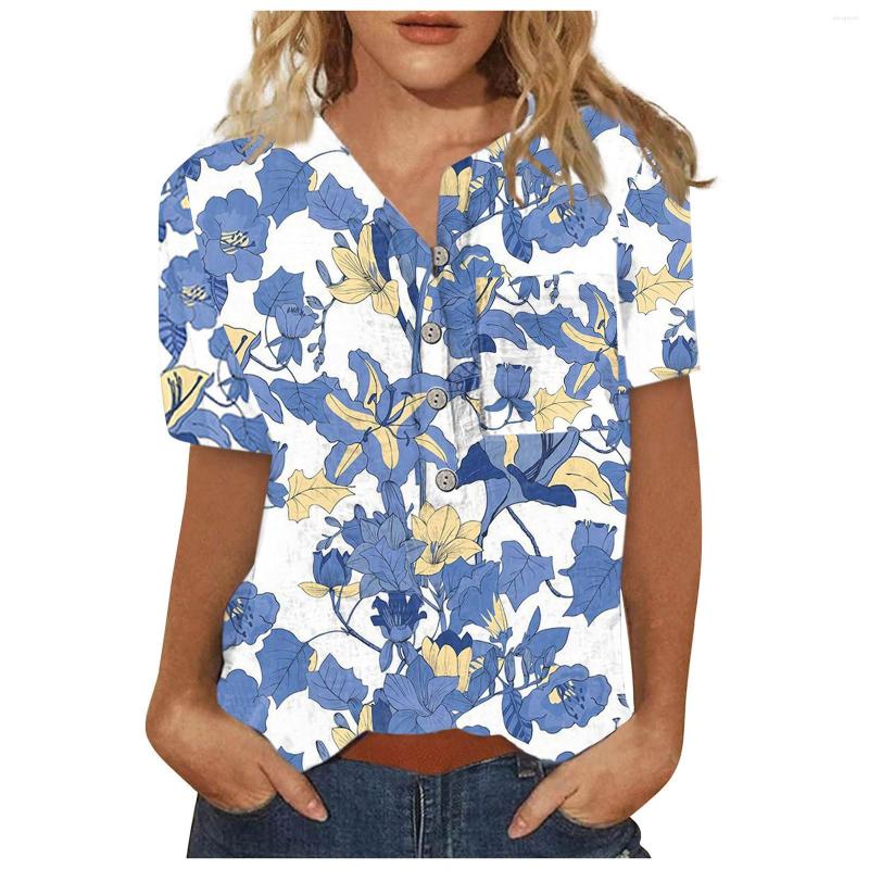 Women's Blouses 2023 Floral Blouse Women Turn-down Collar Short Sleeve Fashion Plus Size Casual Elegant Lady Office Work Shirts Tops, Cyan
Women's Blouses 2023 Floral Blouse Women Turn-down Collar Short Sleeve Fashion Plus Size Casual Elegant Lady Office Work Shirts Tops, Cyan