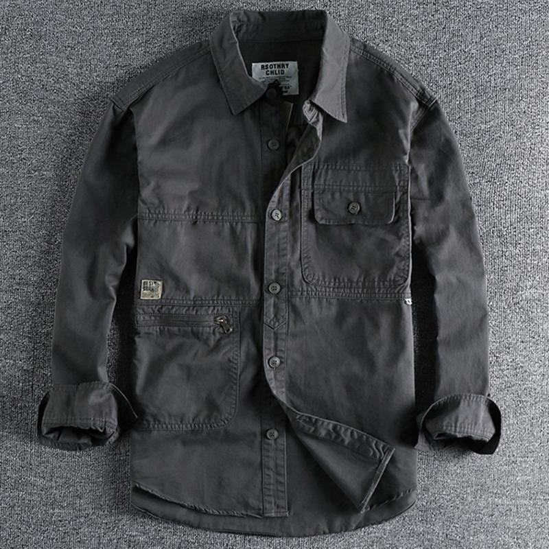 Men's Casual Shirts Vintage Fashion Military Mans Workwear European Style Army Shirt Coat Autumn Winter Outdoor Overshirt Tees Clothing, Picture shown
Men's Casual Shirts Vintage Fashion Military Mans Workwear European Style Army Shirt Coat Autumn Winter Outdoor Overshirt Tees Clothing, Picture shown