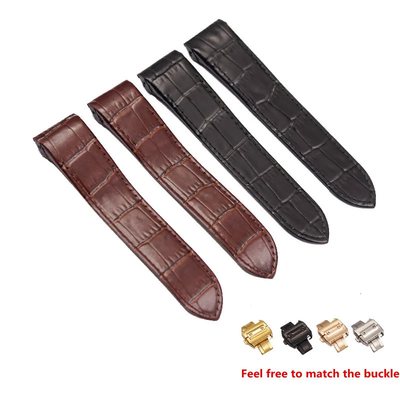 Watch Bands Watch accessories for Santos strap leather men and women Santos100 pattern leather Santos 23mm 231108