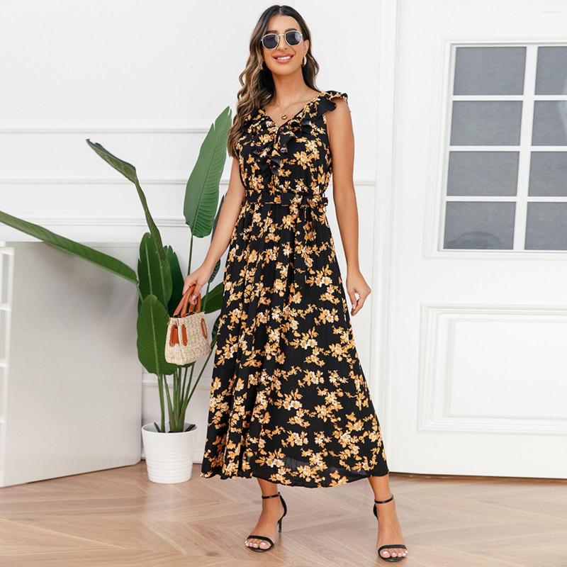 Casual Dresses Off Shoulder Sexy V Neck Floral Pleated Skirt For Summer Oversized Chiffon Long Dress Womens Midi, Black
Casual Dresses Off Shoulder Sexy V Neck Floral Pleated Skirt For Summer Oversized Chiffon Long Dress Womens Midi, Black