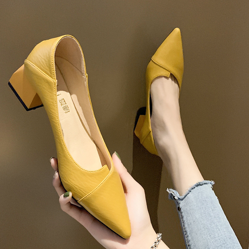 Dress Shoes Women's Pumps Shoes Fashion Solid Color Pu Pointed Toe Office Work Ladies High Heel Female Slip on Casual Shoes Zapatillas Mujer 230413, Yellow
Dress Shoes Women's Pumps Shoes Fashion Solid Color Pu Pointed Toe Office Work Ladies High Heel Female Slip on Casual Shoes Zapatillas Mujer 230413, Yellow