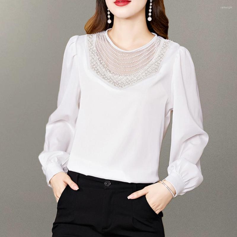 Women's Blouses Fashion Women 2023 Elegant Beaded Hollow Out White Shirts Ladies Casual Loose Pullover Tops
Women's Blouses Fashion Women 2023 Elegant Beaded Hollow Out White Shirts Ladies Casual Loose Pullover Tops