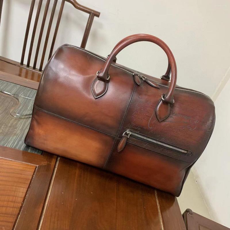 Duffel Bags Seetoo Patchwork Color Leather Travel Bag Customized Men's Backpack Clothes Case 30 47 21cm, Black
Duffel Bags Seetoo Patchwork Color Leather Travel Bag Customized Men's Backpack Clothes Case 30 47 21cm, Black