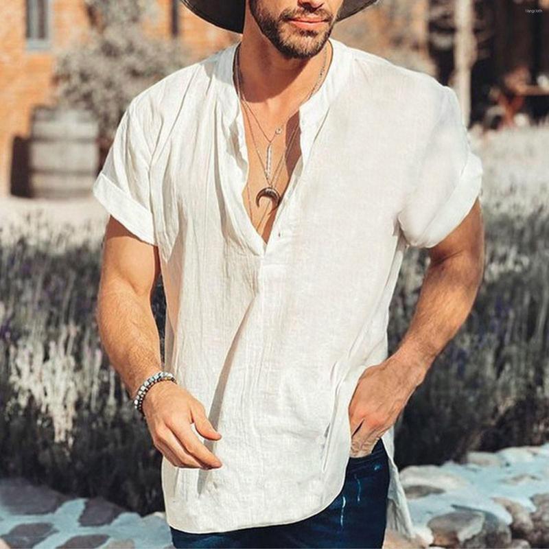 Men's Casual Shirts Mens White Buckle Lapel Cotton Linen Short Sleeve Simple Workout Spring Summer Hawaiian Beach Male, Black
Men's Casual Shirts Mens White Buckle Lapel Cotton Linen Short Sleeve Simple Workout Spring Summer Hawaiian Beach Male, Black