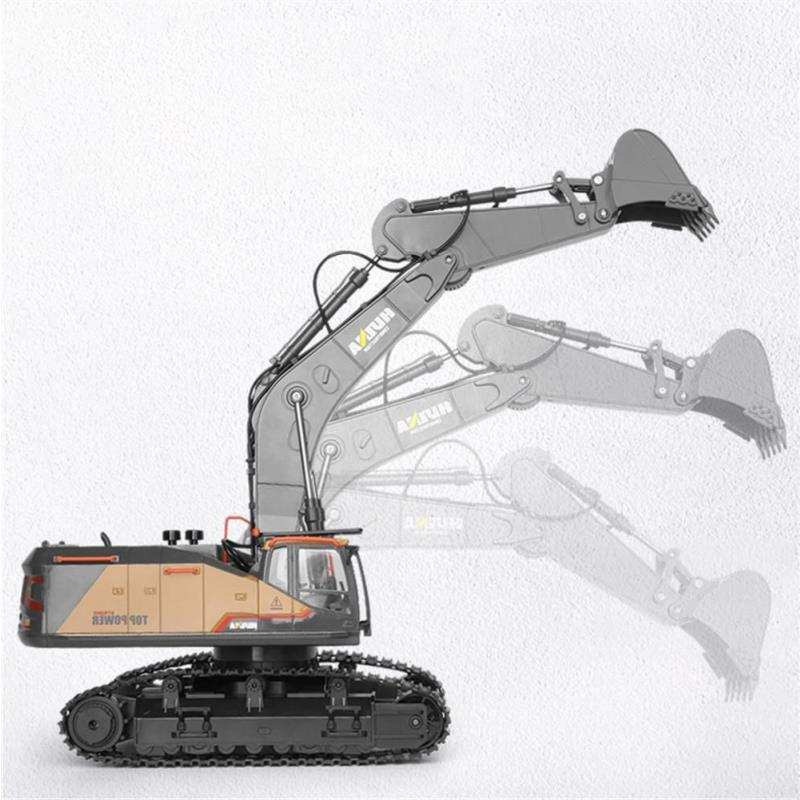 Freeshipping HuiNa 1:14 1592 RC Alloy Excavator 22CH Big RC Trucks Simulation Excavator Remote Control Vehicle Toy for Boys Itjik