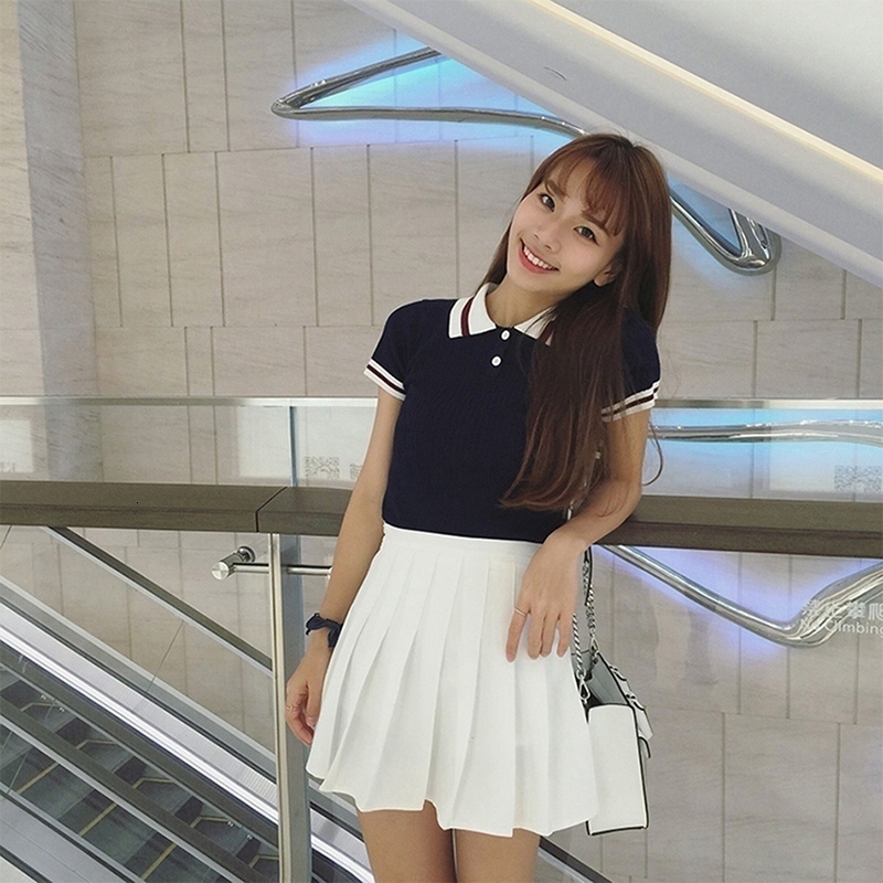 Skirts Women Lady Tennis High Waist Plain Skater Flared Pleated Short Mini Skirt 230413
