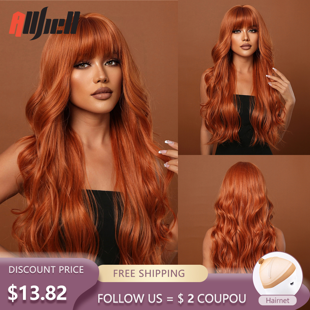 Cosplay Wigs Orange Wavy Synthetic Wigs Long Hair Wig with Bangs for Black Women Cosplay Party Wigs Heat Resistant Fiber Daily Use Hair Wig 230413, Wigs-lc2074-3
Cosplay Wigs Orange Wavy Synthetic Wigs Long Hair Wig with Bangs for Black Women Cosplay Party Wigs Heat Resistant Fiber Daily Use Hair Wig 230413, Wigs-lc2074-3