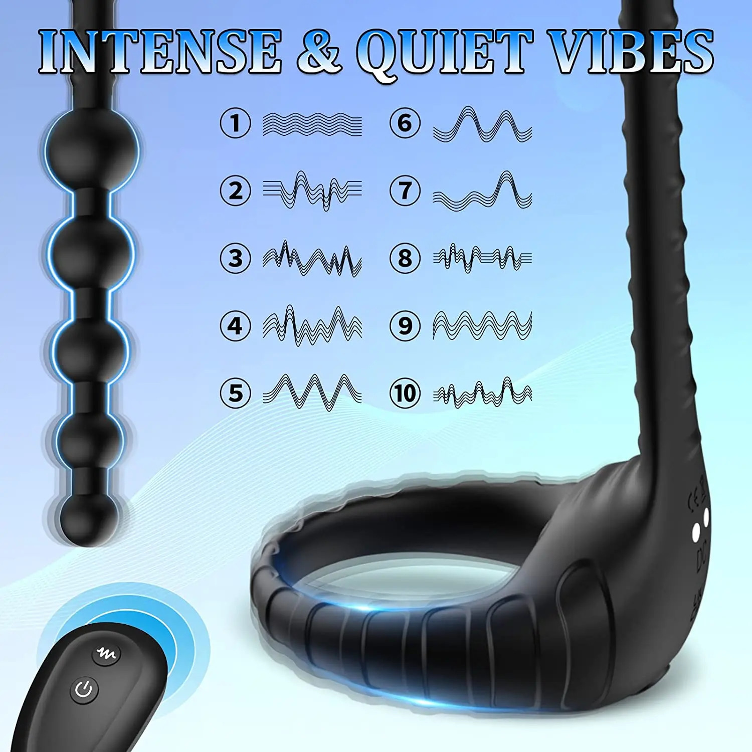 Vibrators Remote Control Prostate Vibrator Cockring Sex Toys for Men Masturbator Anal Beads Butt Plug Penis Ring Sexy Accessories 231113