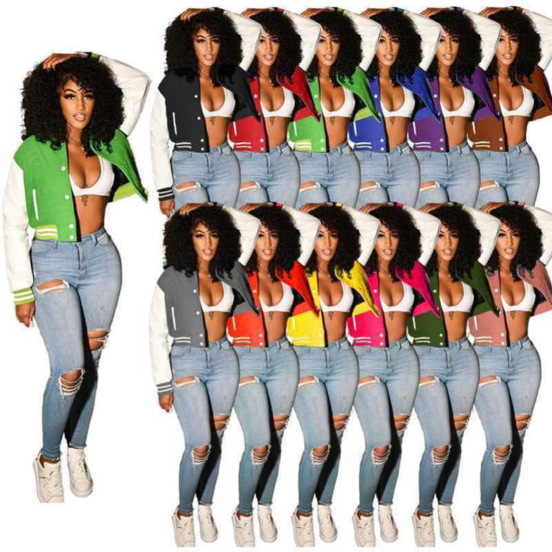 Retail Women Jackets Designer Sexy Autumn And Winter Button Press Baseball Jacket Color Stitching Double-layer Thread Coat, Orange
Retail Women Jackets Designer Sexy Autumn And Winter Button Press Baseball Jacket Color Stitching Double-layer Thread Coat, Orange