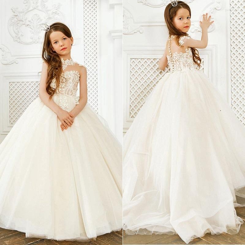 Girl Dresses Elegant White High Neck Flower For Wedding Lace Appliques Cap Sleeves Princess Formal Party First Communion Gowns, Custom color
Girl Dresses Elegant White High Neck Flower For Wedding Lace Appliques Cap Sleeves Princess Formal Party First Communion Gowns, Custom color